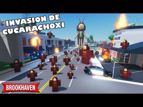 QUE PASARÍA SI CUCARACHOXI Y SUS CUCARACHAS INVADEN BROOKHAVEN? (ROBLOX)