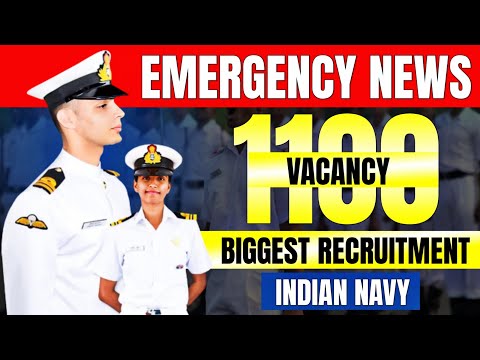 Emergency News !! 1100 Vacancies in Indian Navy! 10th/12th Pass Eligible? Shocking!”