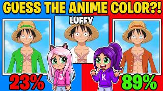 Can We Guess the Anime Color? | Roblox