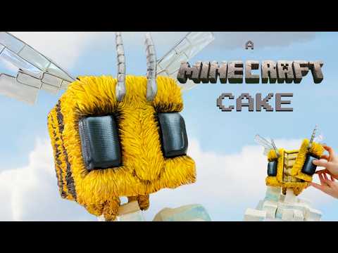 A Minecraft Movie 3D Bee Birthday Cake Tutorial 🐝