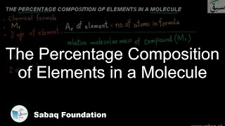 The Percentage Composition of Elements in a Molecule