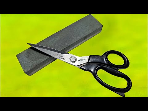 How to sharpen scissors at home?! The correct way to sharpen scissors like a blade