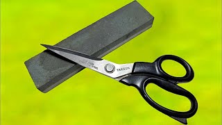 How to sharpen scissors at home?! The correct way to sharpen scissors like a blade