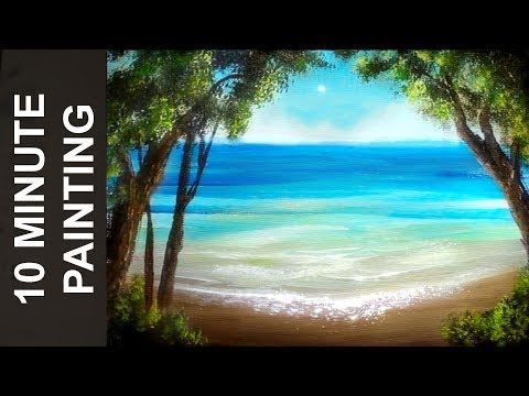 Easy Beach Painting Tutorial - Polosan Png