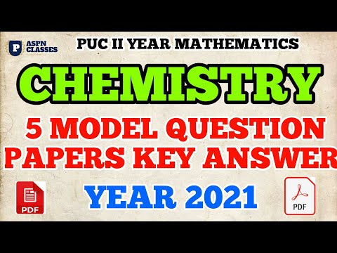 Chemistry 5 Model Question Papers Key Answers With Pdf Year