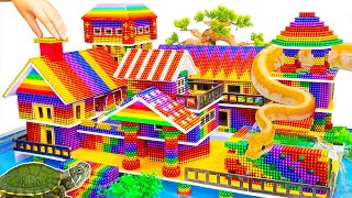 Build a Castle with Many Towers for Snake Hunter Hamster with Magnetic Balls