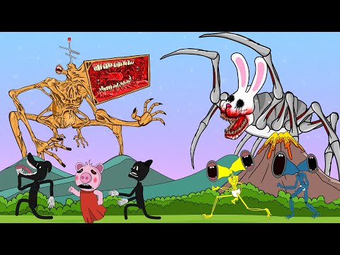 Mege Siren Head Vs Mr. Hopp's Make Noise | Roblox Piggy Animation | GV Studio
