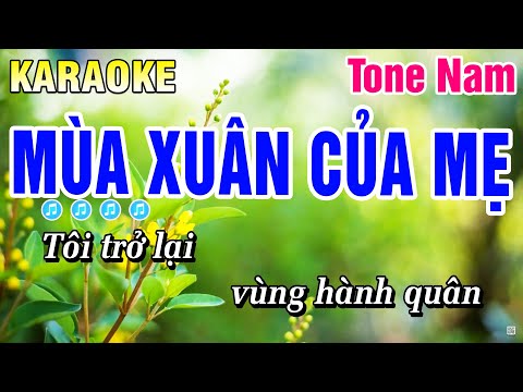 Karaoke Mùa Xuân Lá Khô Nhạc Sống Tone Nam Beat 2025 | Huỳnh Anh