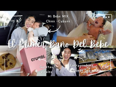 El Primer Baño Del Bebe + Mi Bebe Mix 🇨🇳 🇨🇺 + Les Mostrare Mis Chichis?!