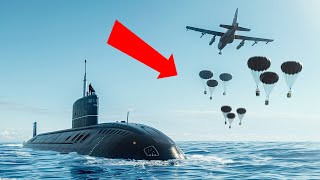 Top-Secret Airdrop to Giant US Submarine Caught on Camera