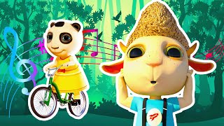 Amazing Bike Ride in the Forest 🐸🥑🐼 Music Series