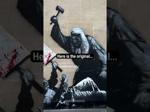 The Powerful message behind Banksy's Mural #art #mural