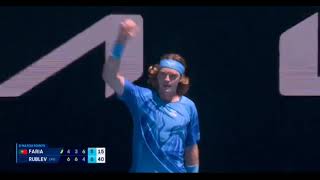 #tennis #ao open 2026# rublev vs faria# match point