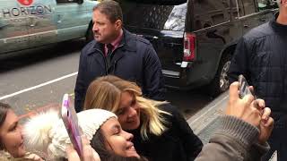 GREY'S ANATOMY STAR ELLEN POMPEO SELFIES WITH FANS - NYC
