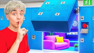 I Built 3 SECRET Rooms In School!