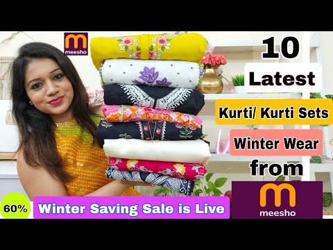 😃 Meesho Huge Kurta Sets, Kurtis, Winter wear & Dresses Haul Starting Rs.266|❤️Meesho Haul