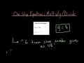 Solving One-Step Equations