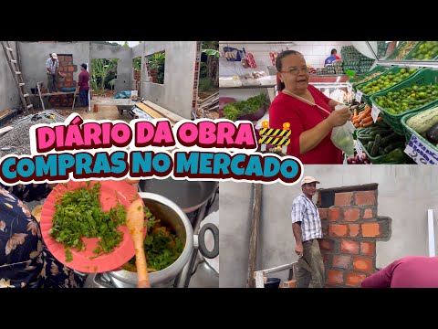 DIÁRIO DA OBRA🚧COMPRAS NO MERCADO COM TIA🥳FAZENDO ALMOÇO GOSTOSO🤤COMPRINHAS NA SHOPEE🤩BUCHO COZIDO😋