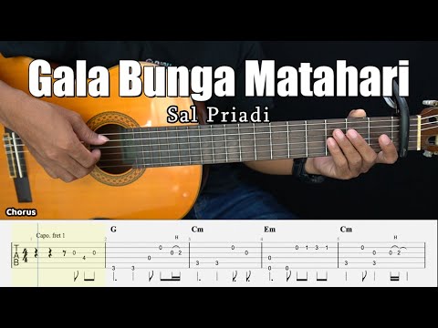 Gala Bunga Matahari - Sal Priadi - Fingerstyle Guitar Tutorial + TAB & Lyrics