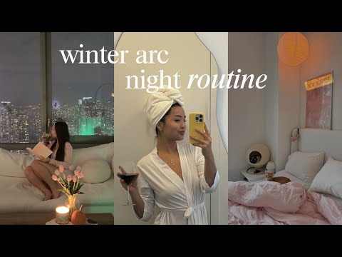 COZY FALL NIGHT ROUTINE 🍂 |  reset routine, self-care tips, grocery restock, and winter arc habits!