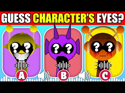 Guess The Incredibox Sprunki PHASE 2 Characters By EYES + EMOJI 🤩 | Simon, Durple, Oren