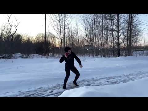 Shot put in the snow (COVID-19) (not clickbait)