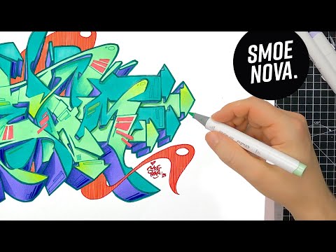 Wildstyle Graffiti Sketch with 10 arrows | Full Process