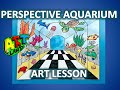 Drawing a Perspective Aquarium Step by Step