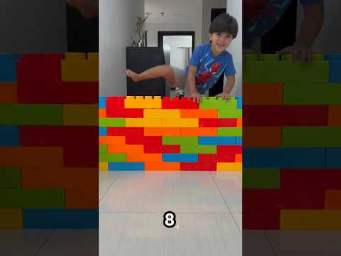 ايلا وتحدي جسر الليغو 🧩  🤸🏽‍♂️ #shorts #ellan #jump