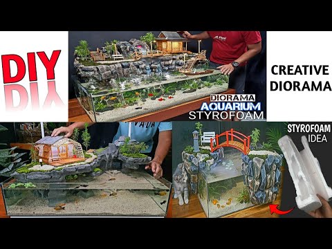 3 Creative Diorama Ideas for Aquarium Decoration from Styrofoam