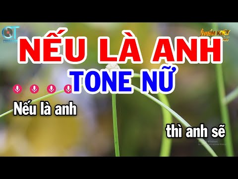 Karaoke Nếu Là Anh Tone Nữ ( F#m ) Nhạc Sống Mới || Karaoke Tuấn Kiệt