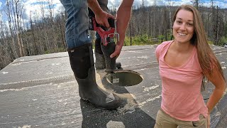 Cutting Holes In Our Cabin Roof 😲