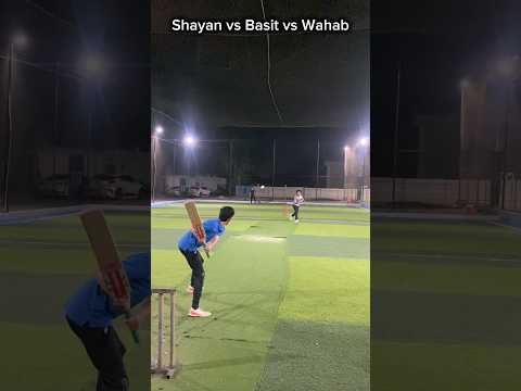 Shayan Ghusy Mai 🔥☠️ -3 Balls Match -Shayan Vs Basit Vs Wahab - Off Yorker #cricket #youtubeshorts