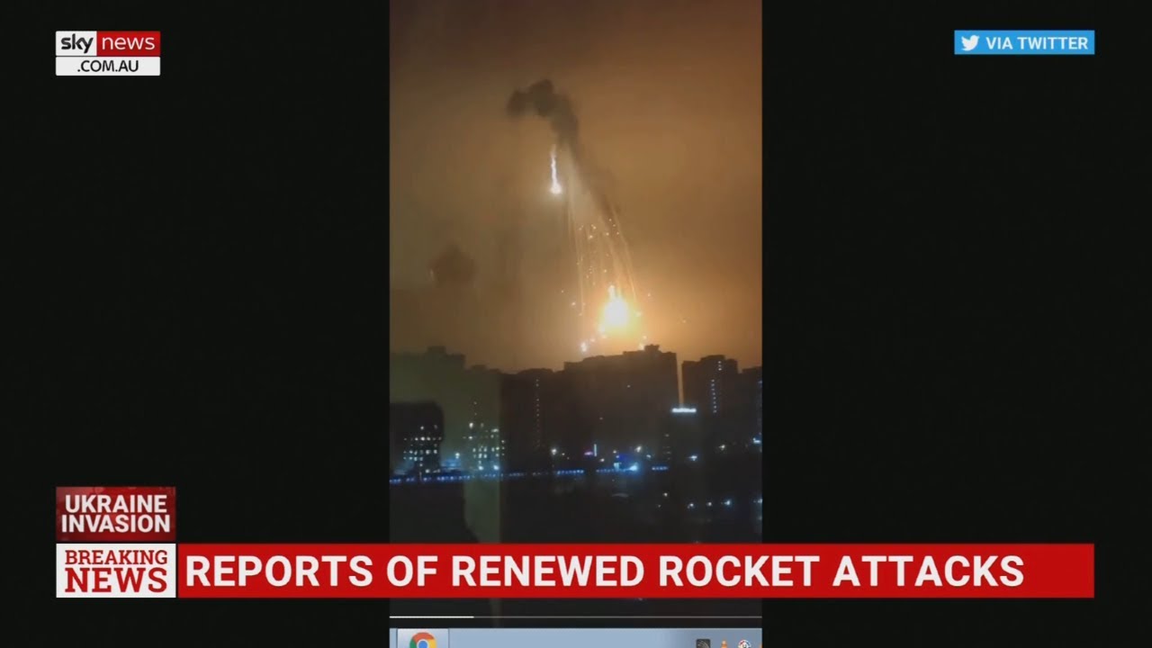 WATCH: Harrowing Footage shows Explosion over Kyiv
