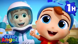 Dad’s Fun with Baby John Jack and Jill 💖 | Little Angel 😇 | 🔤 Subtitled Sing Along Songs 🔤