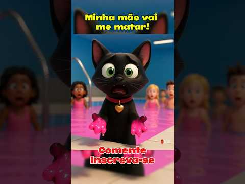 A água da piscina ficou Rosa🏊🏼‍♂️😸