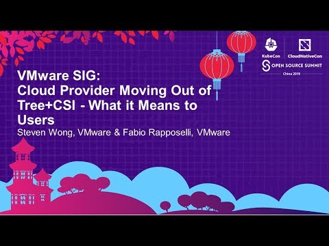 VMware SIG: Cloud Provider Moving Out of Tree+CSI