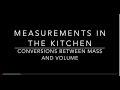 Measuring Ingredients in Cooking