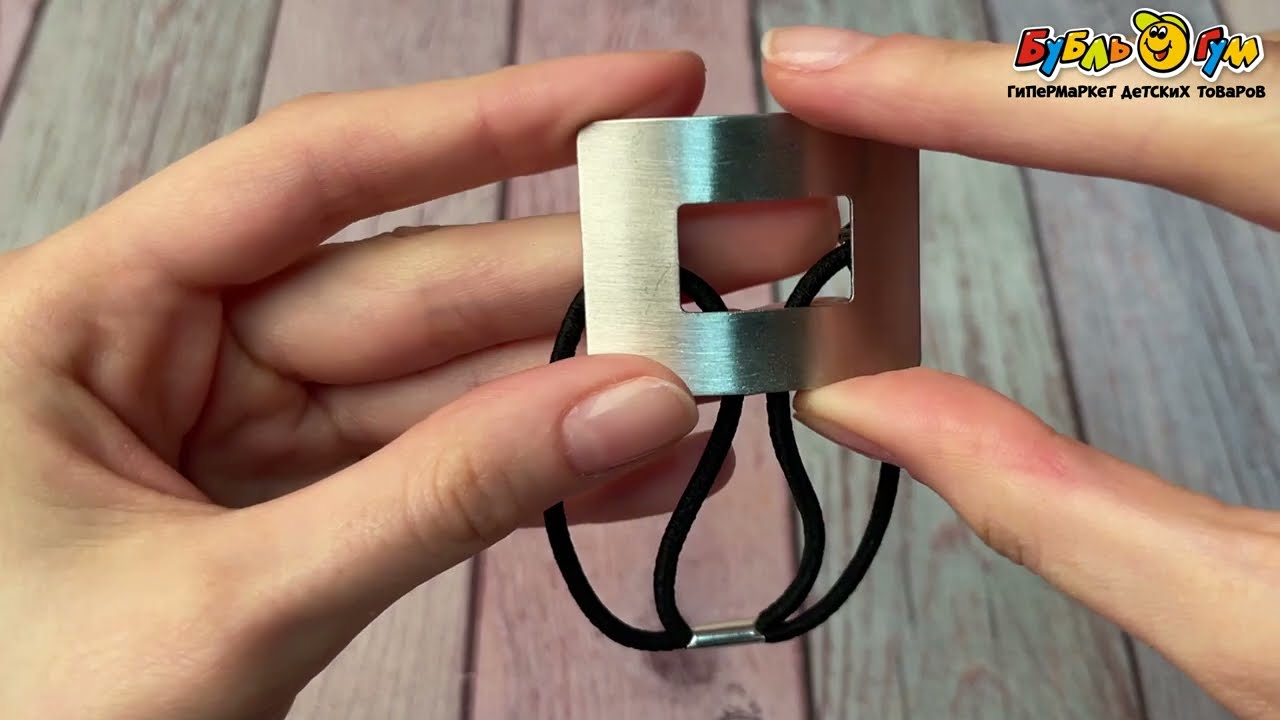 Резинка для волос Квадрат в серебристом цвете - видео