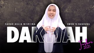 Sarah Aulia Nisriina_SMKN 13 Bandung_Lomba Dakwah FESBAR 11 2025 #LOMBADAKWAHFESBAR11