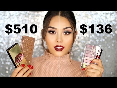 FULL FACE DRUGSTORE vs. HIGHEND MAKEUP TUTORIAL - TESTING DUPES | Roxette Arisa