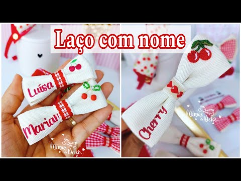 TENDÊNCIA -  DIY Laço com nome -  Aula completa
