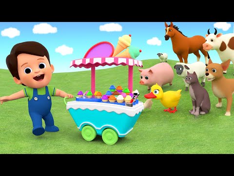 Baby Learn ANIMAL Names Ice-Cream COLORS Fun Play Ground CHILDREN Nursery Rhymes for KIDS