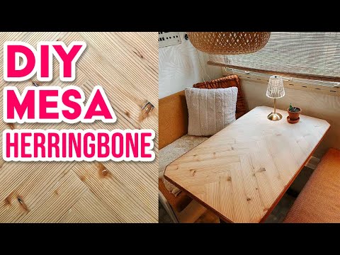 DIY Mesa Herringbone para la CARAVANA