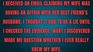I RECEIVED AN EMAIL CLAIMING MY WIFE WAS HAVING AN AFFAIR WITH HER BEST FRIEND'S HUSBAND. I THOUGHT