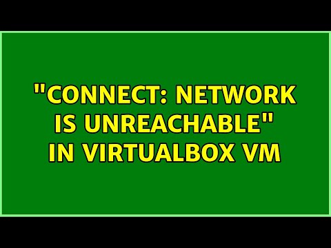 virtualbox network is unreachable linux