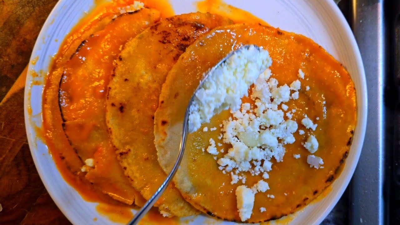 ENTOMATADAS - Dip the tortilla into the salsa & fill with cheese for an amazing meal!
