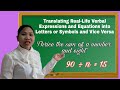 Translating Verbal Expressions in Algebra