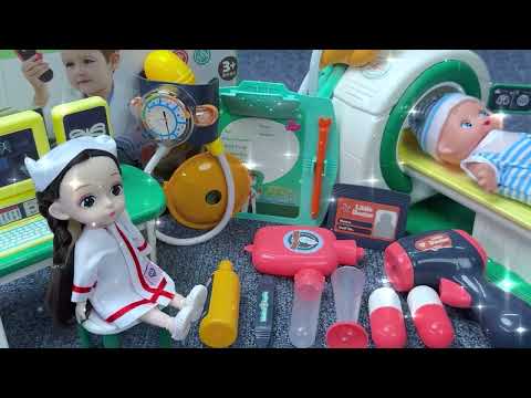 👧Toys ASMR👧 4💕 Minutes Satisfying with Unboxing Doctor Toys, CT Machine Playset