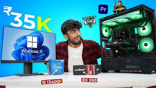 35,000/- Rs Super Intel Gaming PC Build🔥 With 8GB GPU! Hard Gaming & Editing Test
